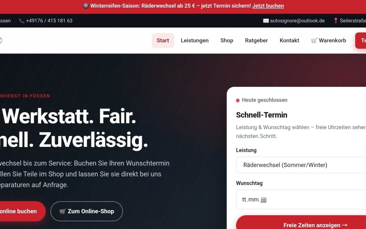 Vorschau der Website Auto Signore