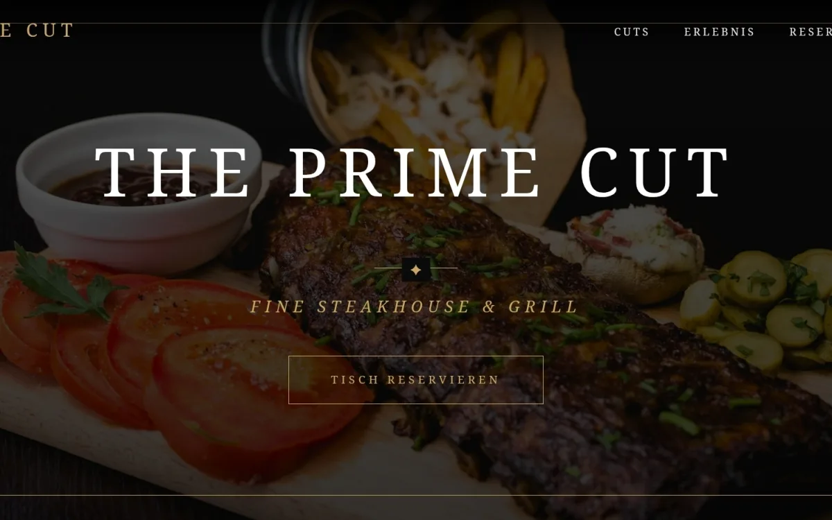 Vorschau der Website Steak House
